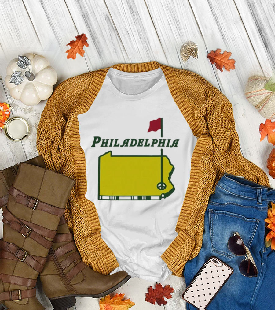 Philadelphia Masters Golf Pennsylvania Flagstick Icon T-Shirt