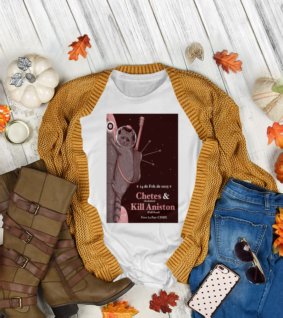 Chetes & Kill Aniston February 14 2025 Foro La Paz CDMX Space Raccoon T-Shirt