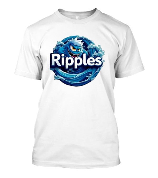 Ripples Monster Blue Waves Creature T-Shirt