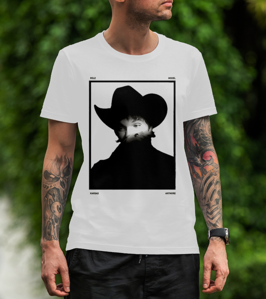 Role Model Anymore Kansas Cowboy Hat Boyfriend Fit Girls T-Shirt