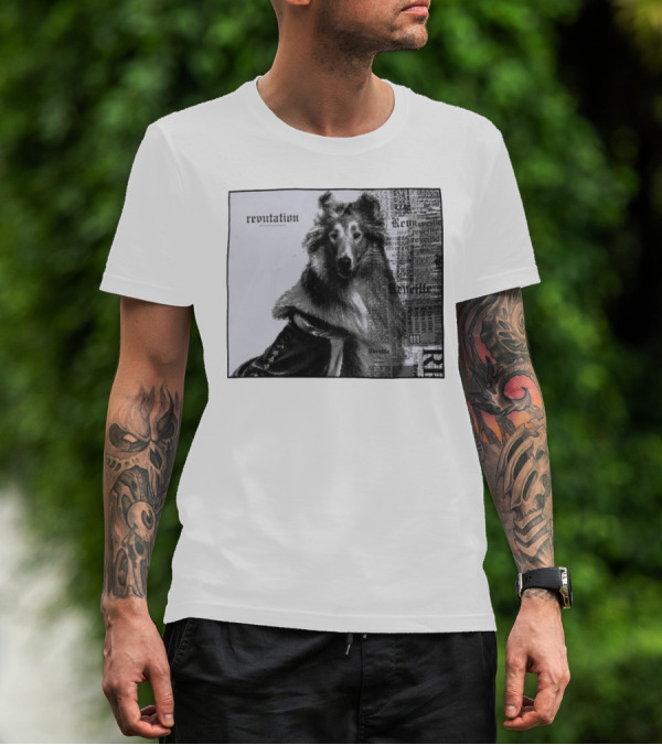 Revutation Reveille Collie Newspaper Style T-Shirt