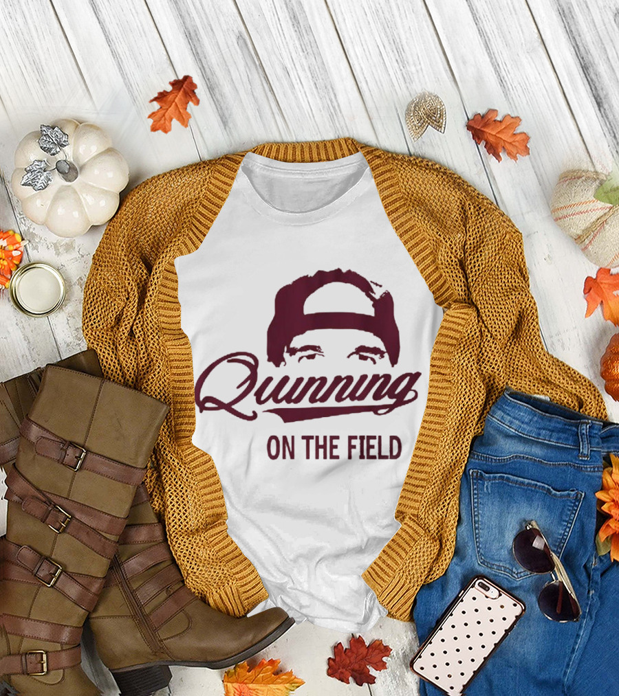 Quinning On The Field Featuring Iconic Backwards Cap Style T-Shirt