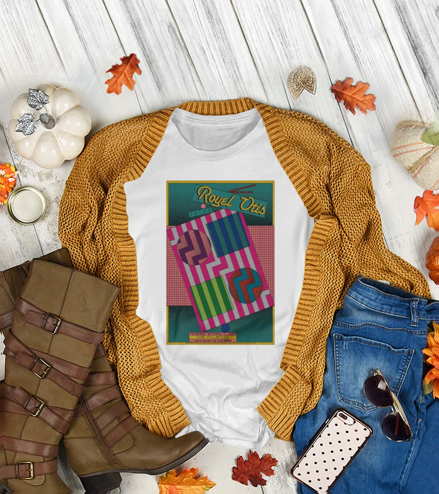 Royel Otis Friko Tour The Fillmore October 17 2024 San Francisco CA Vibrant Geometric Design T-Shirt