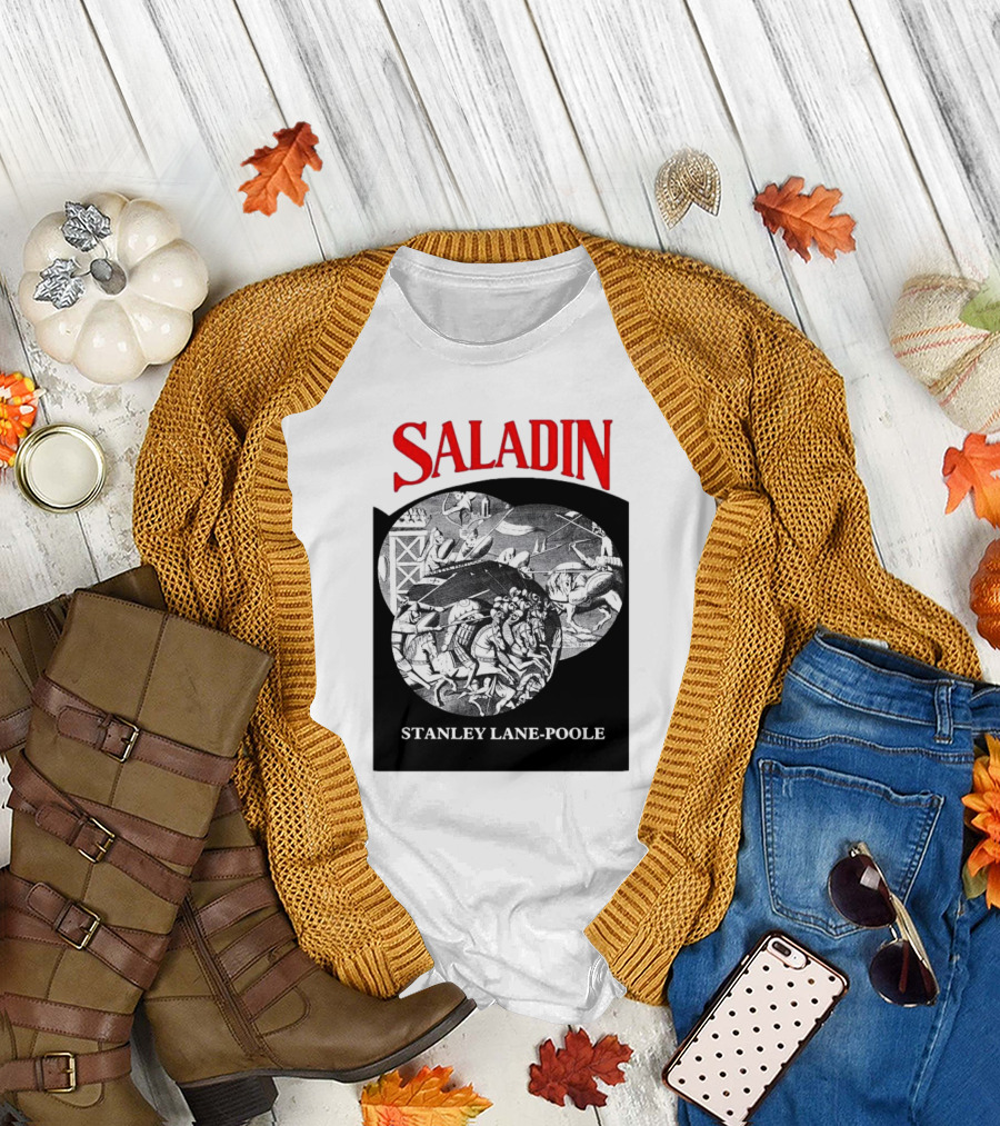 Saladin Stanley Lane-Poole Historical Crusades Battle Art T-Shirt