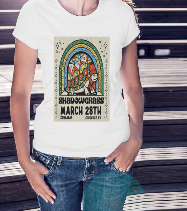 ShadowGrass March 28th Zanzabar Louisville KY Colorful Turtle Design T-Shirt