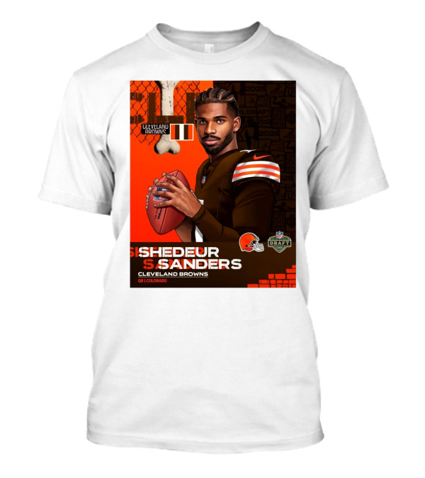 Shedeur Sanders Cleveland Browns QB Colorado NFL Draft 2025 T-Shirt