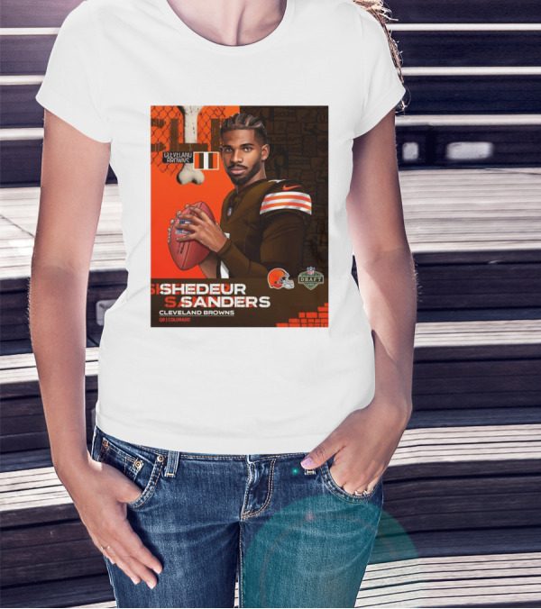 Shedeur Sanders Cleveland Browns QB Colorado NFL Draft 2025 T-Shirt