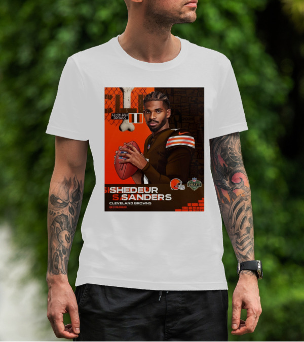Shedeur Sanders Cleveland Browns QB Colorado NFL Draft 2025 T-Shirt