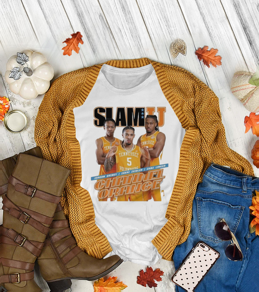 SLAMU Tennessee Volunteers Jordan Gainey Zakai Zeigler Chaz Lanier Channel Orange T-Shirt