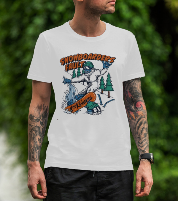 Kookslams Snowboarders Fault Monster Winter Sports Fun T-Shirt