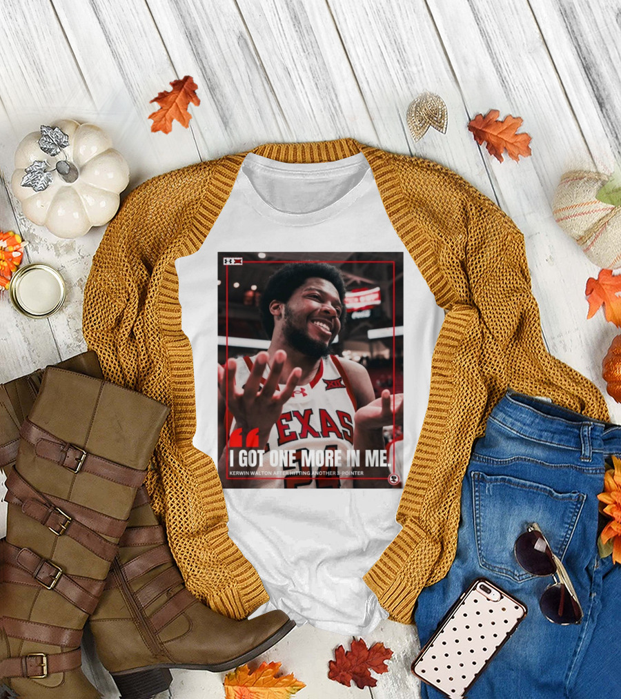 Texas Tech Red Raiders Kerwin Walton I Got One More In Me Basketball 3-Pointer T-Shirt