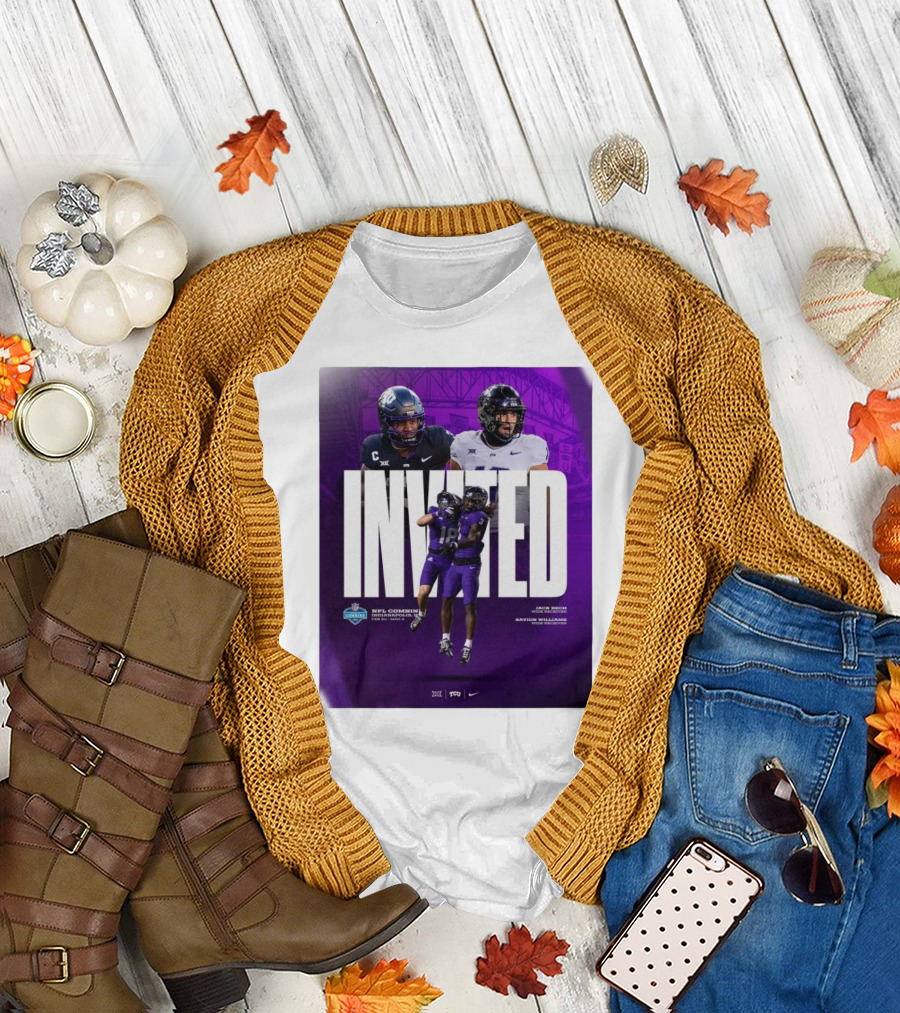 Invited NFL Combine TCU Horned Frogs Jack Bech Savion Williams Wide Receivers Indianapolis 2024 T-Shirt