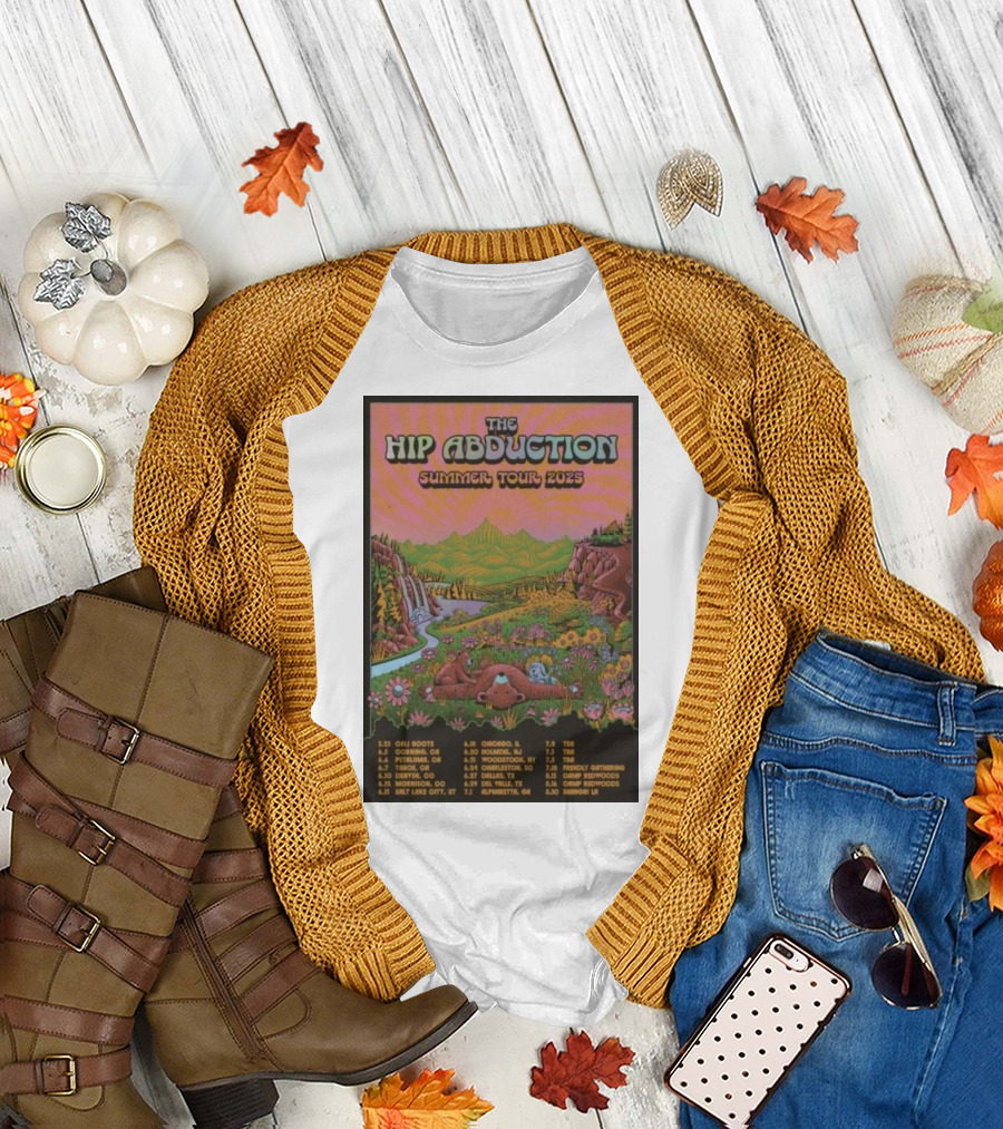 The Hip Abduction Summer Tour 2025 Scenic Mountain Meadow Tour Dates T-Shirt
