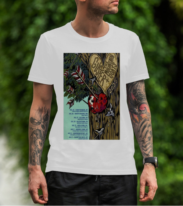 Guster The Mountain Goats Tour 2025 Dates Chautauqua Amphitheater Arrowood Farms Archer Music Hall T-Shirt