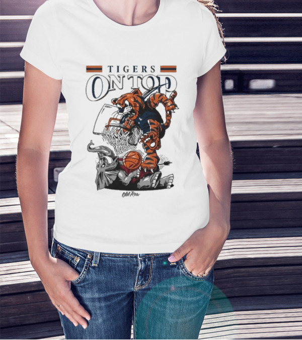 Tigers On Top Auburn Tigers Vs Alabama Crimson Tide Basketball 2025 T-Shirt