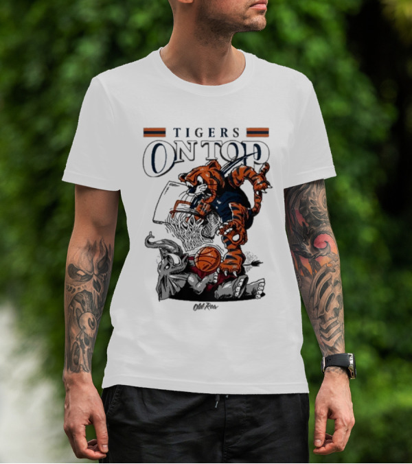 Tigers On Top Auburn Tigers Vs Alabama Crimson Tide Basketball 2025 T-Shirt