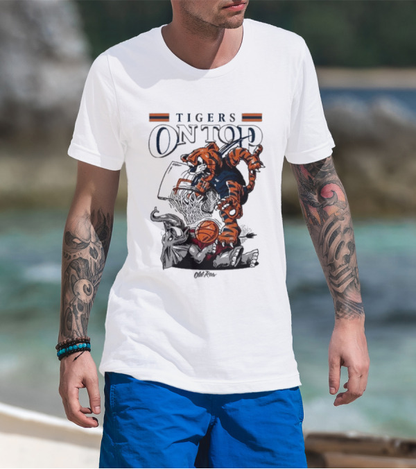Tigers On Top Auburn Tigers Vs Alabama Crimson Tide Basketball 2025 T-Shirt