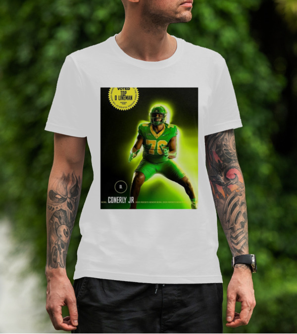 Voted Top Lineman Josh Conerly Jr 2025 Reese's Senior Bowl Oregon Ducks Football T-Shirt