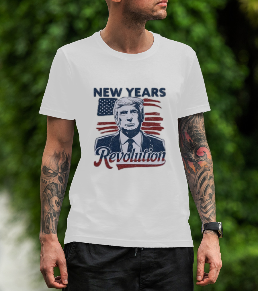 Trump New Years Revolution American Flag Theme T-Shirt