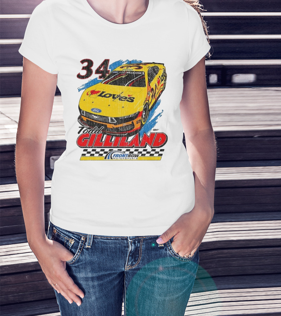 Todd Gilliland 34 Love's Front Row Motorsports Car T-Shirt