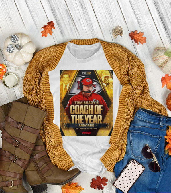 Tom Brady's Coach Of The Year Andy Reid HC Kansas City Chiefs NFL Verizon Fox NFL T-Shirt