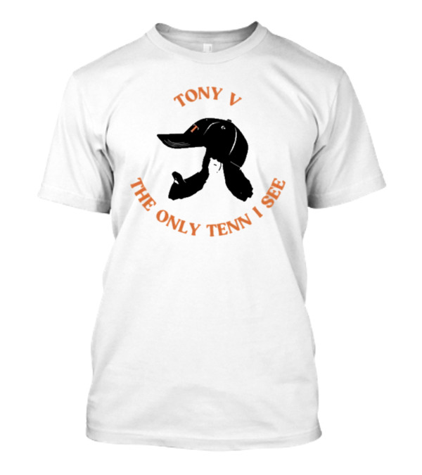 TONY V THE ONLY TENN I SEE Orange Text T-Shirt