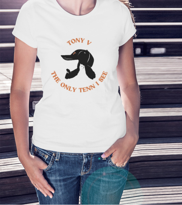 TONY V THE ONLY TENN I SEE Orange Text T-Shirt
