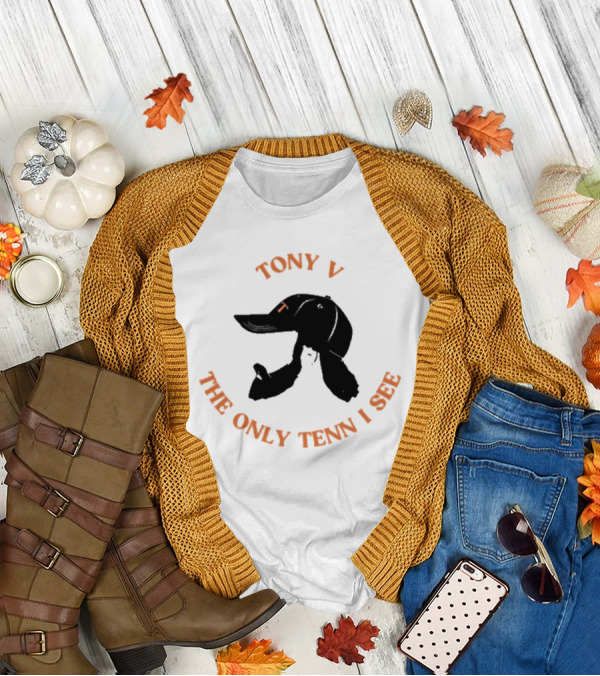 TONY V THE ONLY TENN I SEE Orange Text T-Shirt