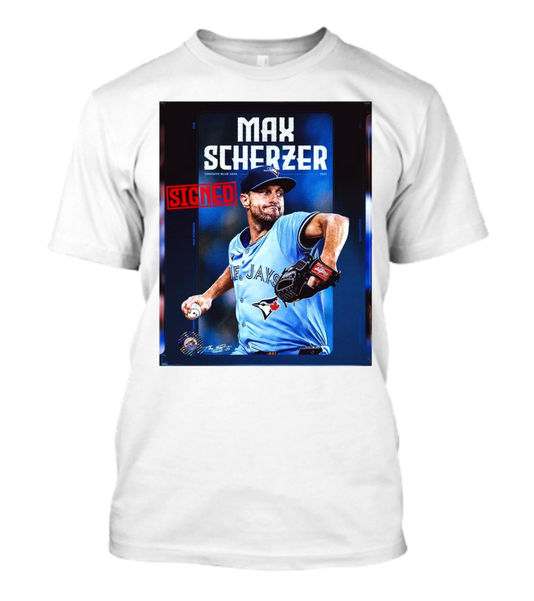 Max Scherzer Toronto Blue Jays Signed 2025 MLB Contract T-Shirt