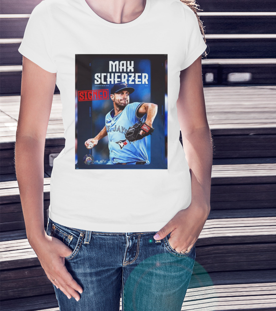 Max Scherzer Toronto Blue Jays Signed 2025 MLB Contract T-Shirt