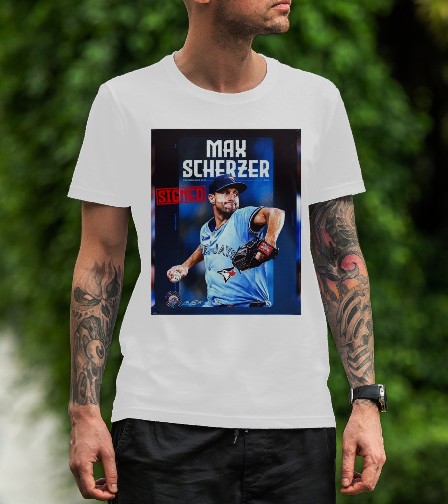 Max Scherzer Toronto Blue Jays Signed 2025 MLB Contract T-Shirt