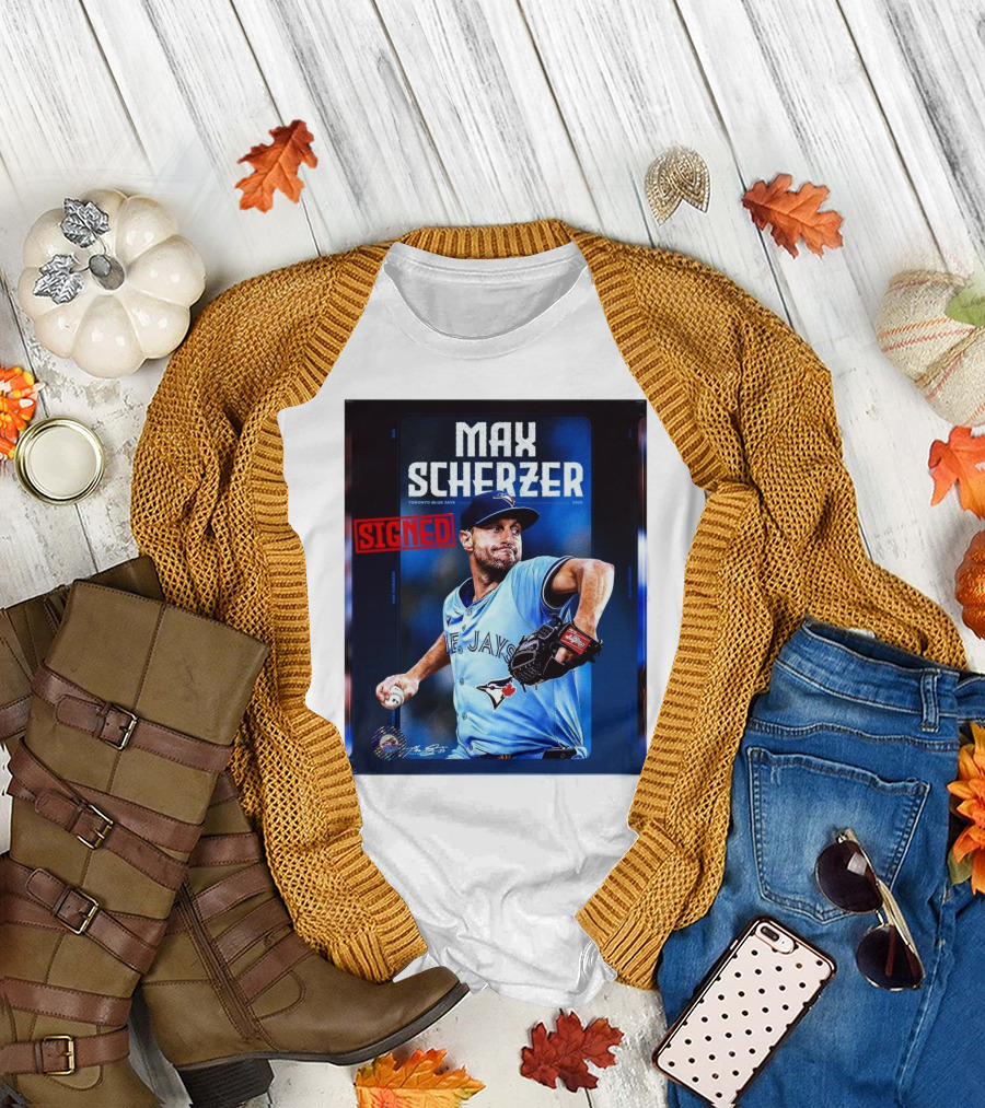 Max Scherzer Toronto Blue Jays Signed 2025 MLB Contract T-Shirt