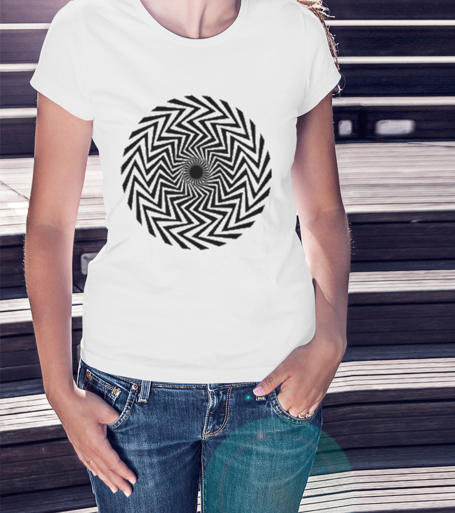 The Who X Modfather Black Spiral Union Jack British Mod Target T-Shirt