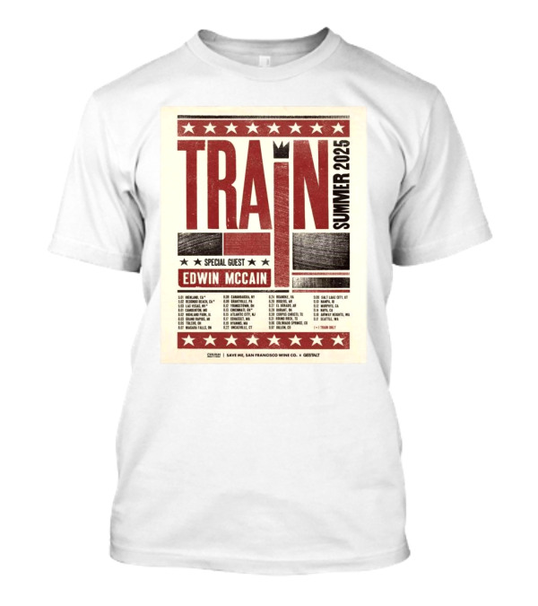 Train Summer 2025 Tour Featuring Edwin McCain T-Shirt