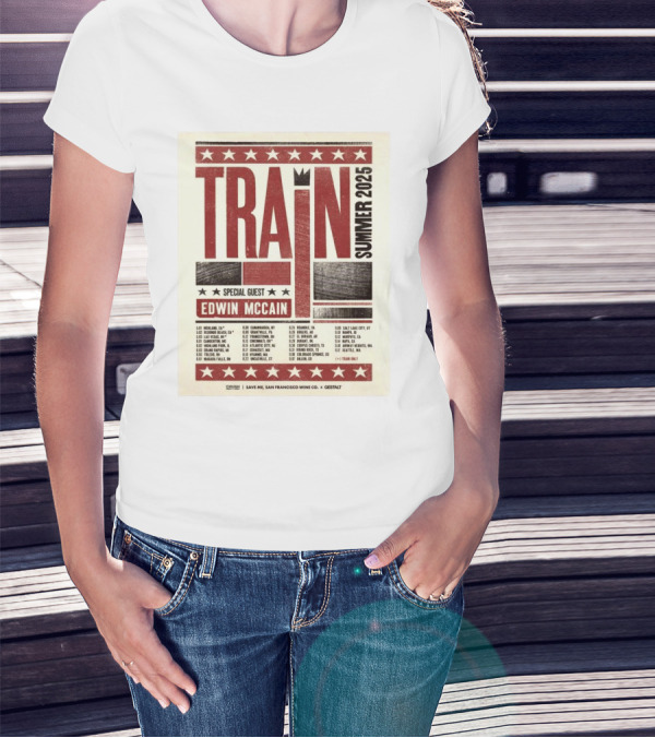 Train Summer 2025 Tour Featuring Edwin McCain T-Shirt