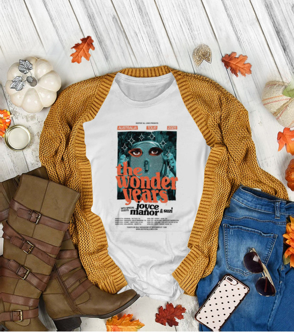 Destroy All Lines Presents The Wonder Years Tour Australia 2025 With Joyce Manor And Suzi T-Shirt