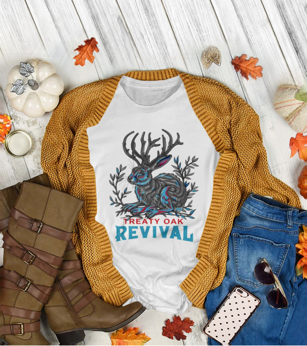 Treaty Oak Revival Jack Rabbit Psychedelic Colorful Illustration T-Shirt