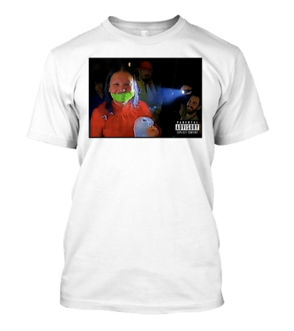 Trishabriellee Fishtank Parental Advisory Explicit Content Tape T-Shirt