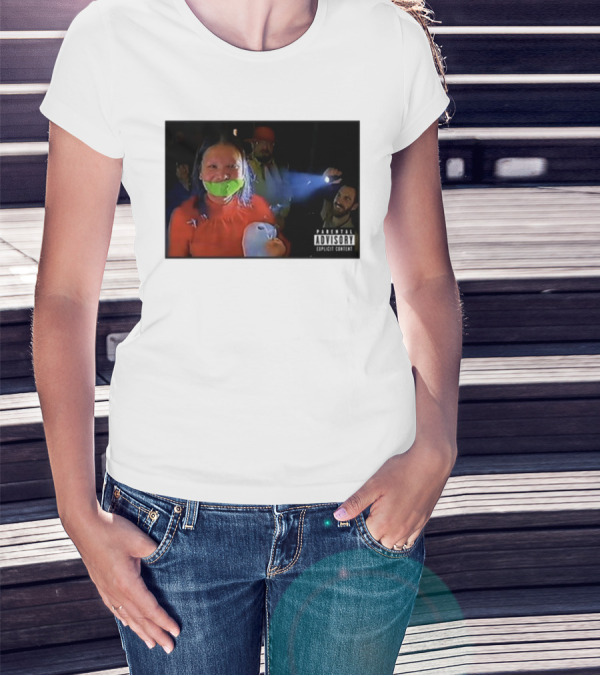 Trishabriellee Fishtank Parental Advisory Explicit Content Tape T-Shirt