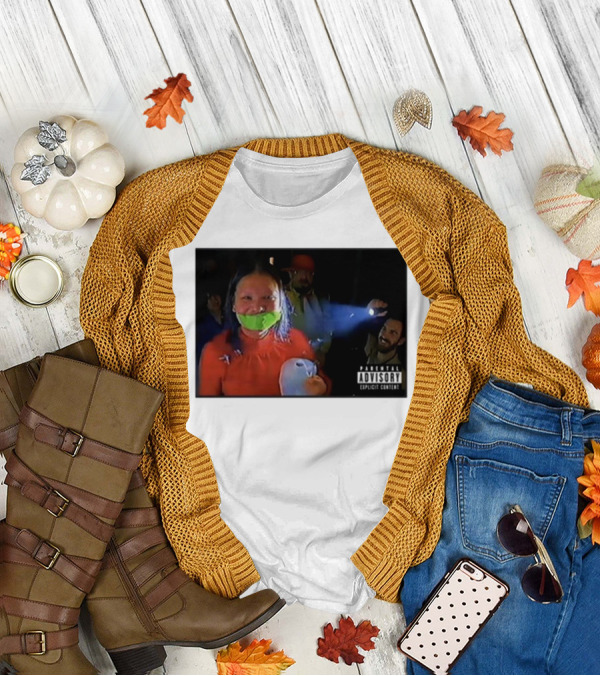 Trishabriellee Fishtank Parental Advisory Explicit Content Tape T-Shirt