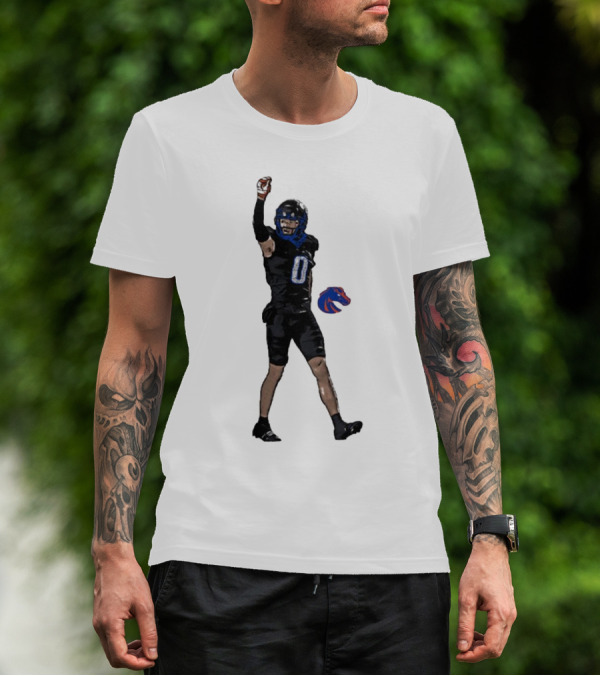Ty Benefield Boise State Broncos Football Comic Character T-Shirt
