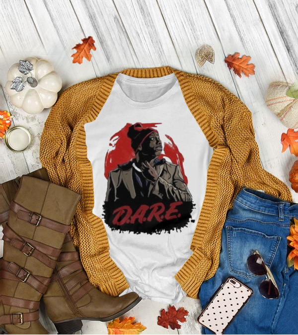 Tyrone D.A.R.E. Red Jacket Beanie Mock Hilarious Character Style T-Shirt