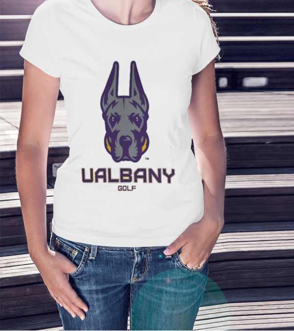 UAlbany Great Danes Golf Head Logo T-Shirt