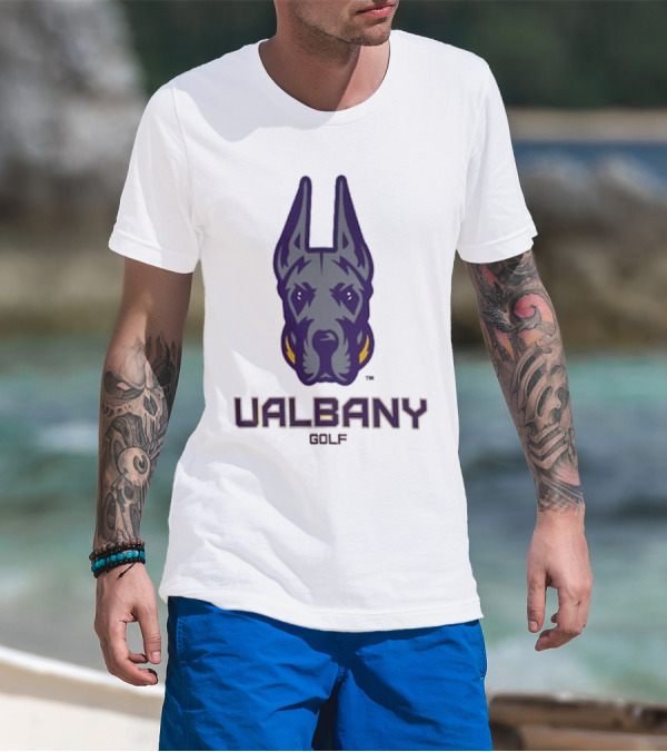 UAlbany Great Danes Golf Head Logo T-Shirt