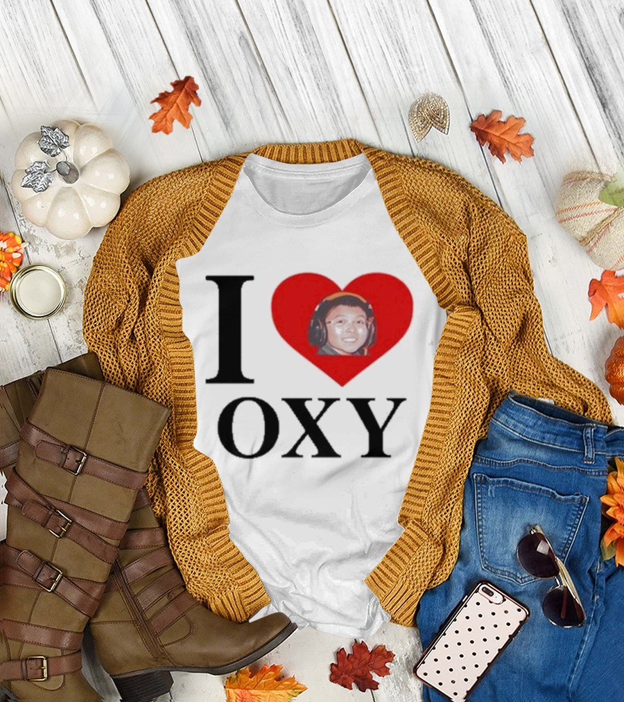 V1c Valorant I Love Oxy Heart Headphones Image T-Shirt