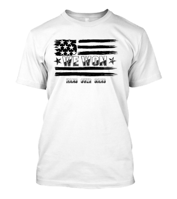We Won Hang Over Gang Tattooed Skeleton Mic Icon Celebration T-Shirt