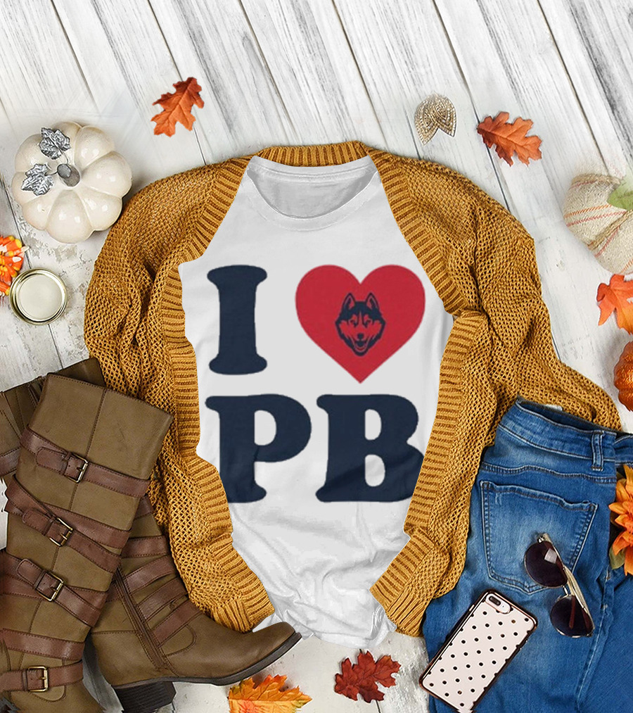 UConn I Heart Huskies Paige Bueckers PB T-Shirt