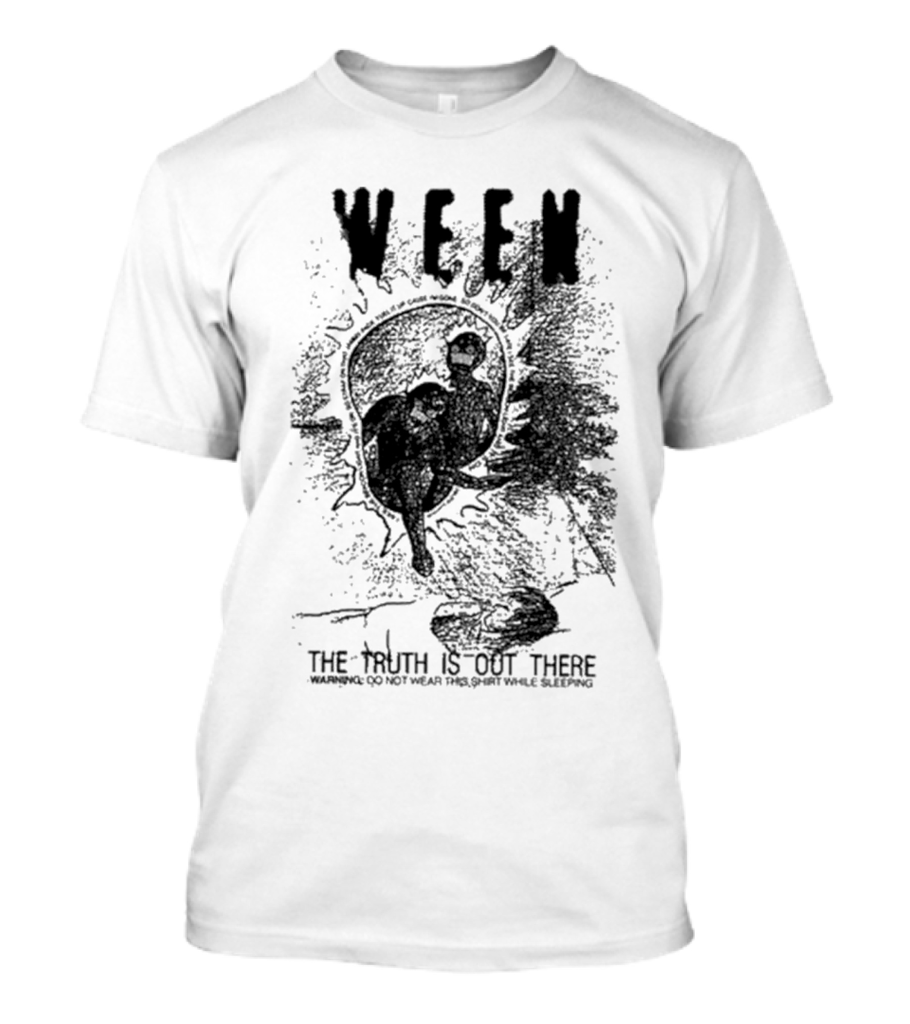 Ween The Truth Is Out There Warning Skeleton Vision T-Shirt
