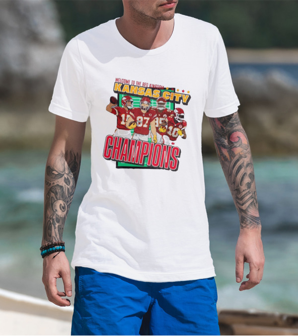 Welcome To The Red Kingdom Kansas City Champions Vintage Players T-Shirt