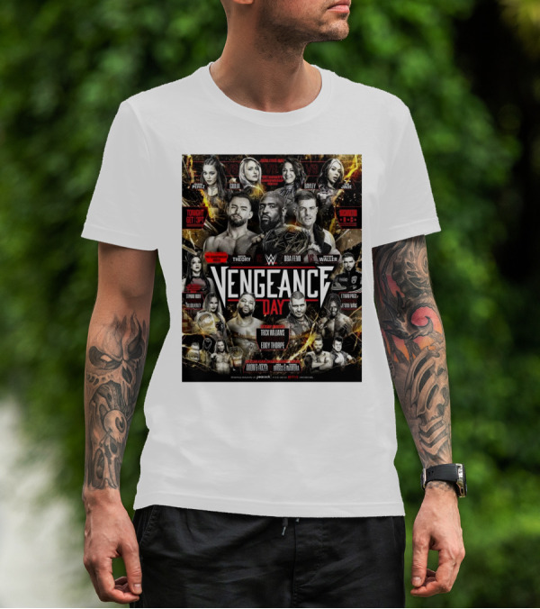 Vengeance Day Triple-Threat NXT Championship Match Austin Theory Vs Oba Femi Vs Grayson T-Shirt